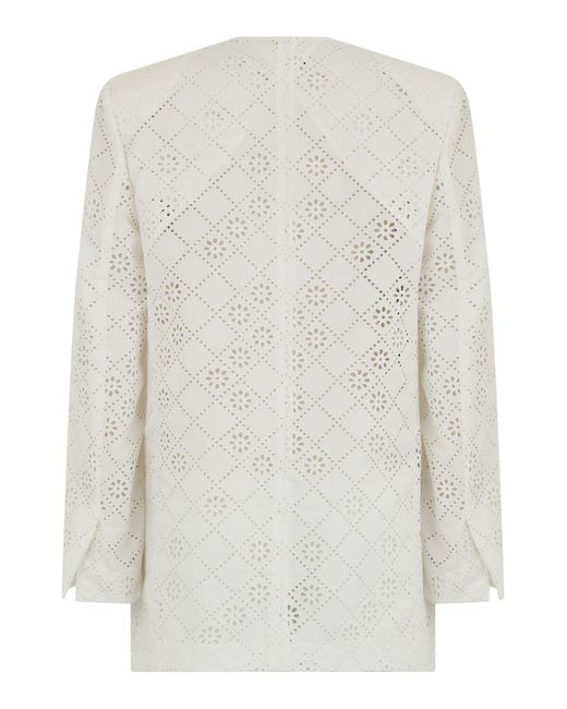 Alberta Ferretti White Blazer