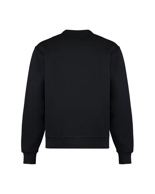 Burberry Black Logo Patch Crew Neck Sweatshirt for men