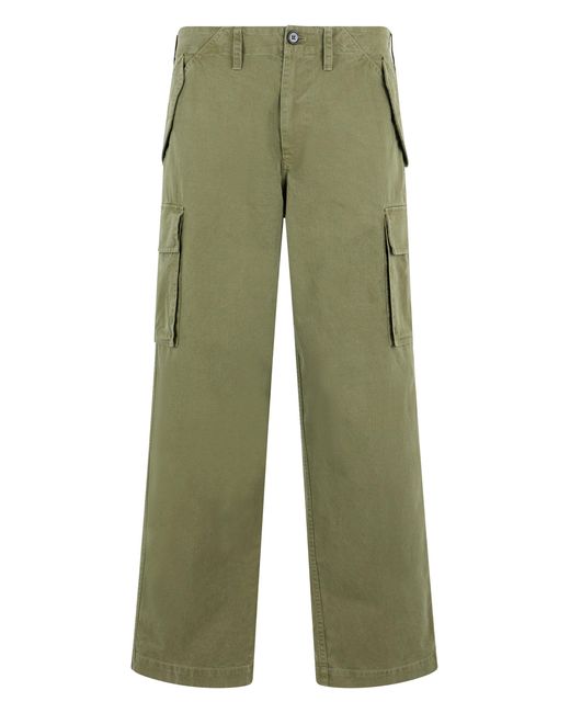 Burberry Green Cotton Cargo Pants