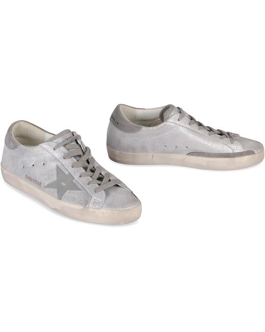 Golden Goose Deluxe Brand Metallic Sneakers Low-Top Super Star