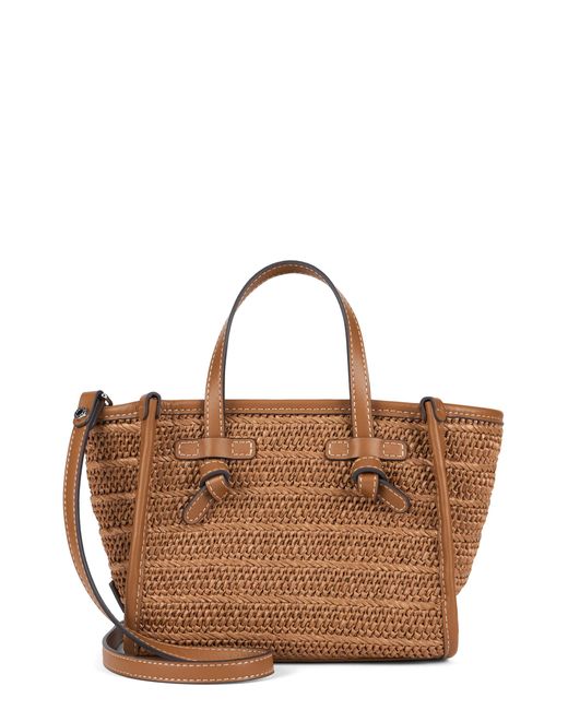 Gianni Chiarini Brown Marcella Mini Straw Woven Bag