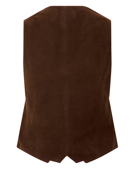 GIUSEPPE DI MORABITO Brown Suede Vest