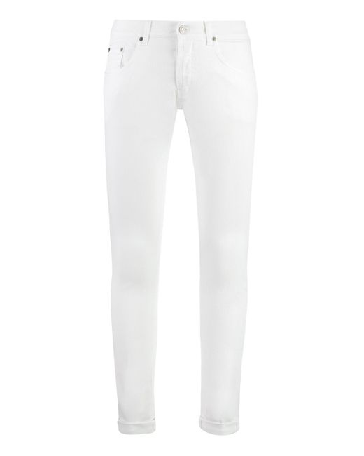 Dondup White Ritchie Skinny Jeans for men