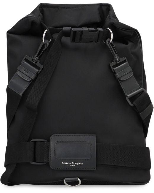 Maison Margiela Black Technical Fabric Backpack for men