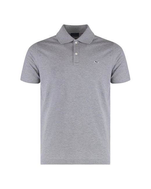 Paul & Shark Gray Solid Shirt Collar Polo for men