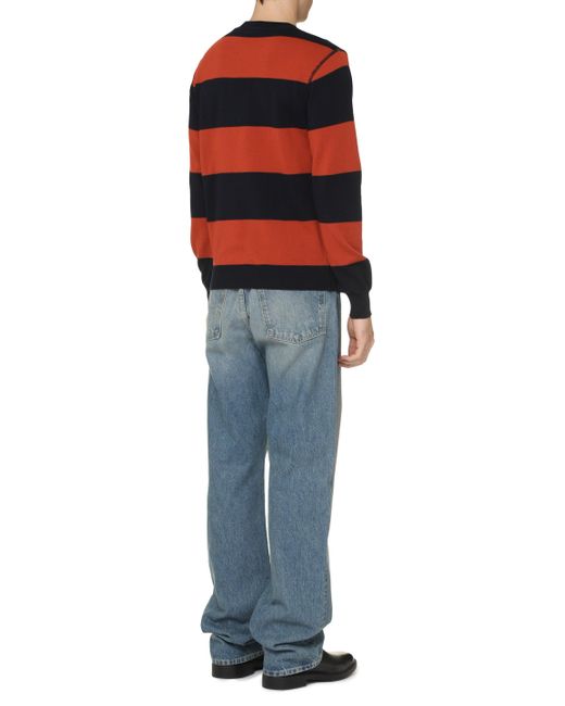 Paul & Shark Black Virgin Wool Crew-Neck Sweater for men