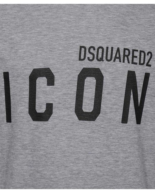 T-shirt Icon in cotone di DSquared² in Gray da Uomo
