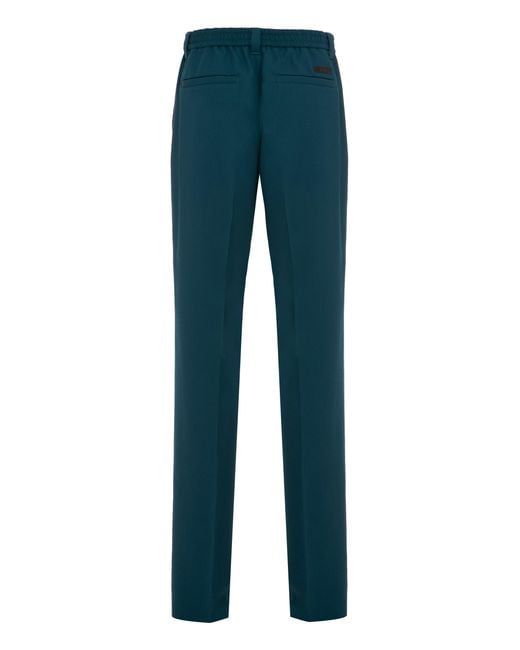 Versace Blue Wool Pants for men