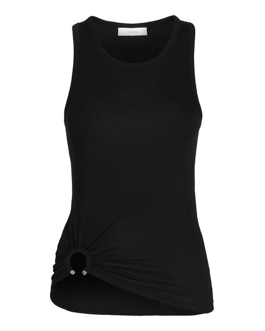Rabanne Black Cotton Tank Top