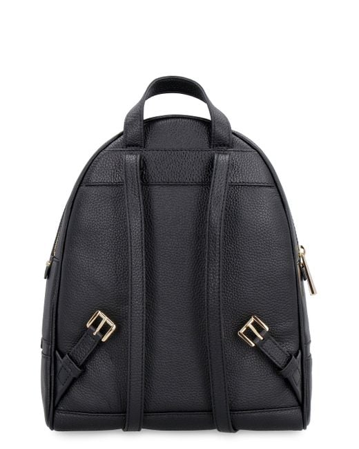 MICHAEL Michael Kors Black Rhea Leather Medium Backpack