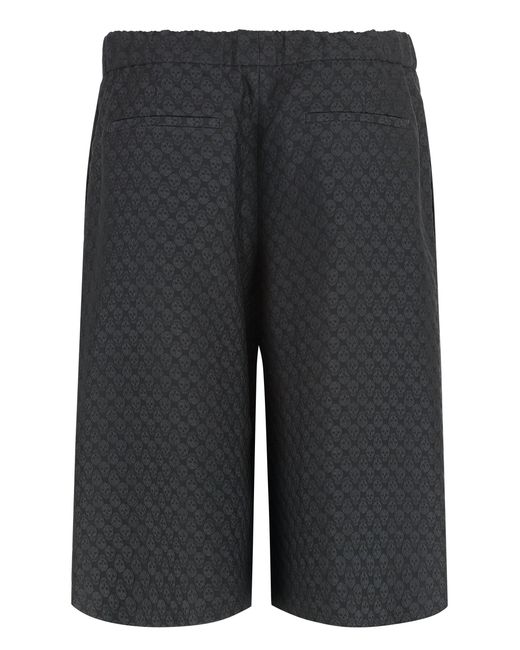 McQueen Gray Viscose Bermuda-Shorts for men