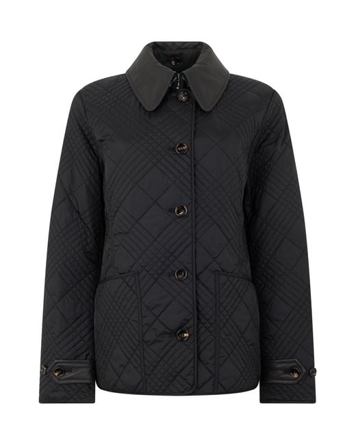 Burberry Black Padded Jacket With Classic Collar