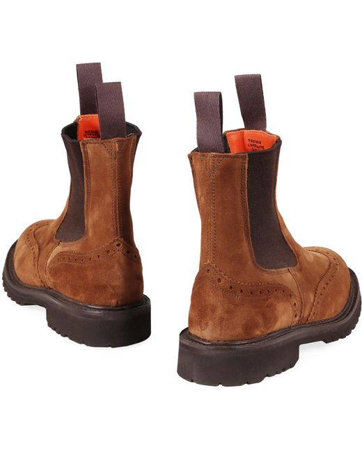 Tricker's Brown Silvia Suede Chelsea Boots