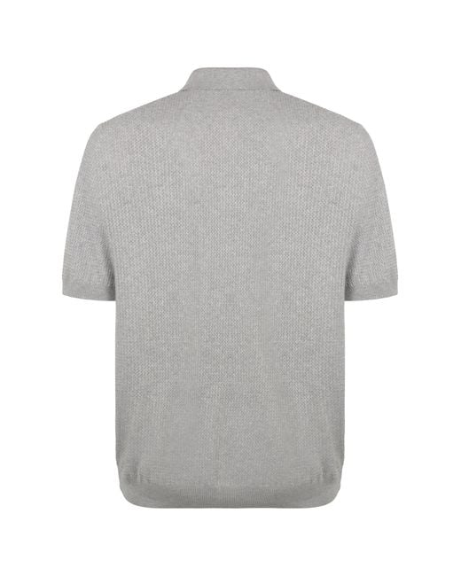 Slowear Gray Cotton Knit Polo for men