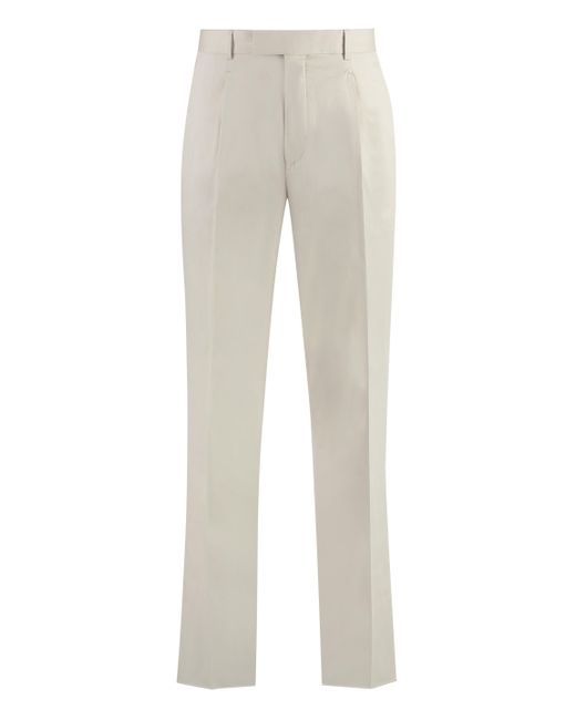Pantaloni chino in cotone stretch di Zegna in Gray da Uomo