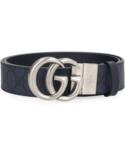 Cintura reversibile GG Marmont di Gucci in Blue da Uomo