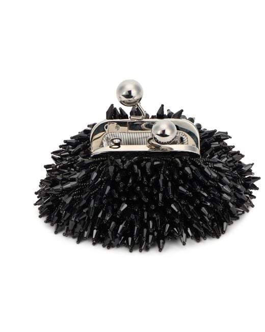 Weekend by Maxmara Black Pasticcino Mini Handbag With Pom-Pom Details And Shoulder Strap (11 Cm X 4.5 Cm X 10 Cm)