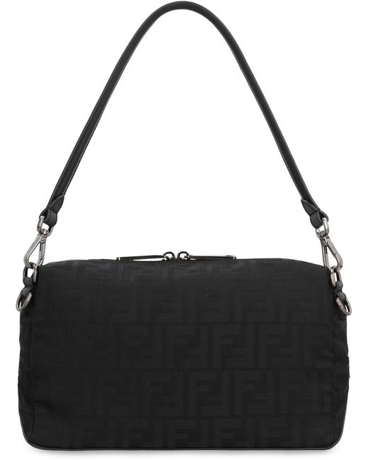 Fendi Black Medium Squared Ff Bag for men