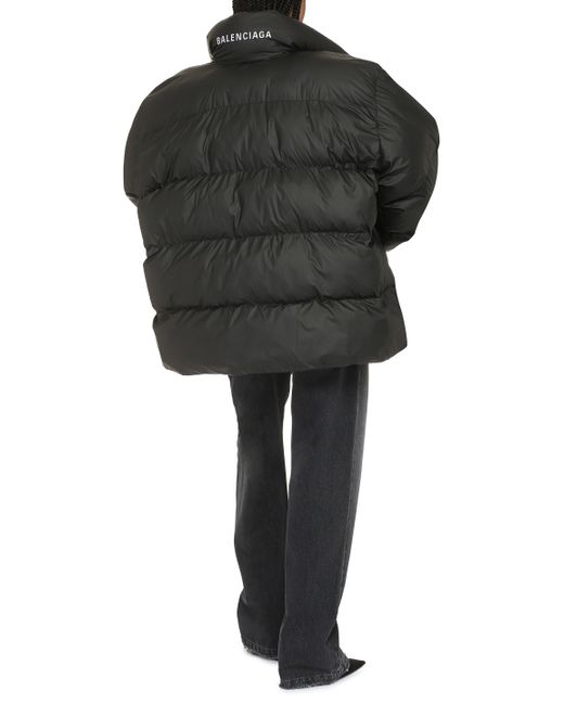 Balenciaga Black Wrap Oversize Puffer Jacket