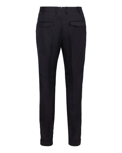 PT01 Blue Travel Wool Blend Trousers for men