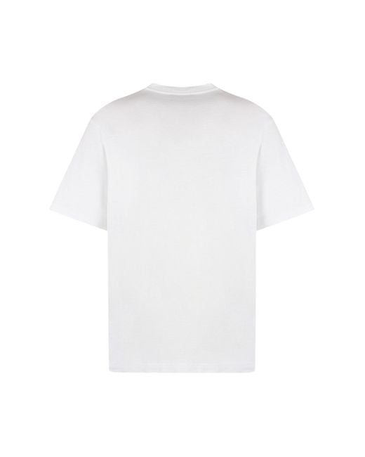 Dolce & Gabbana White Cotton Crew-Neck T-Shirt for men