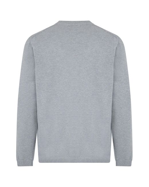 Stone Island Gray Crew Neck Sweater for men