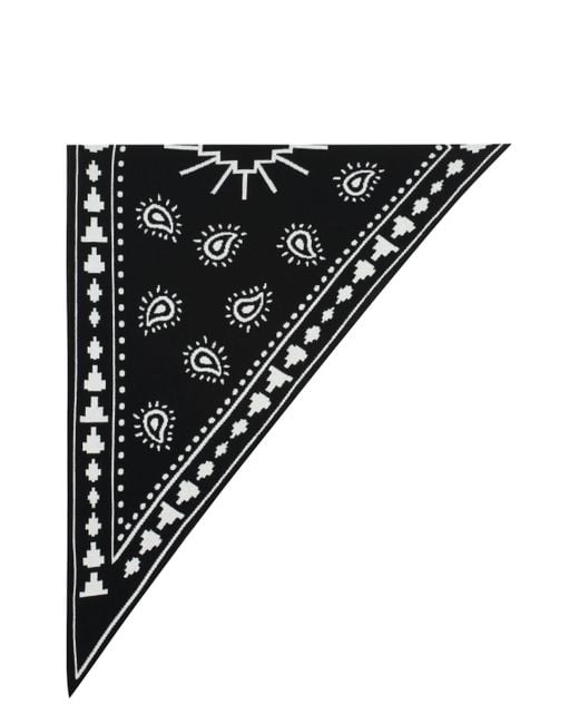 Marcelo Burlon Black Wool Blend Scarf for men