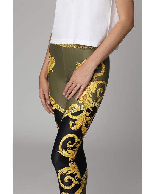 Versace Yellow Printed Leggings
