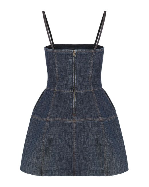 Fendi Blue Mini Denim Dress