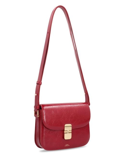 Borsa Grace Small in pelle di A.P.C. in Red