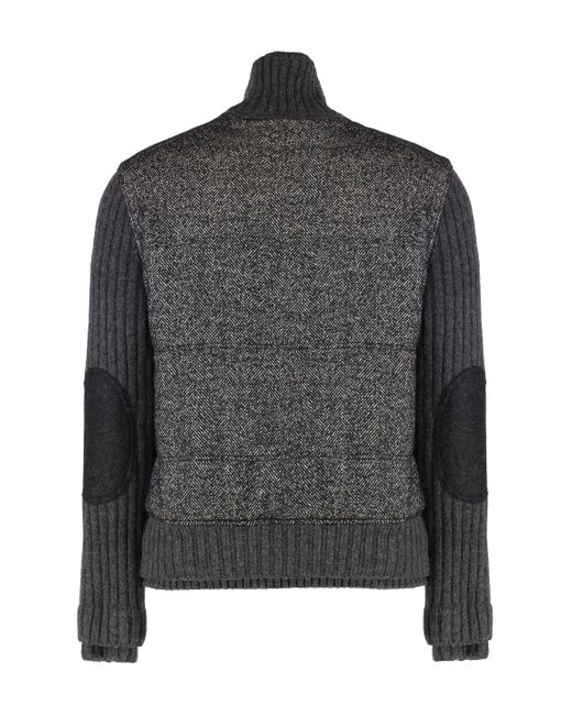 Dolce & Gabbana Black Pied-De-Poule Patterned Jacket for men