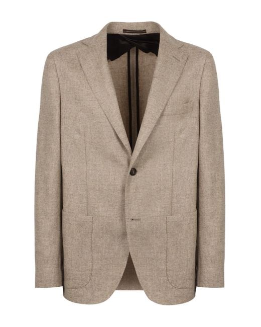 Slowear Brown Single-Breasted Two-Button Jacket for men