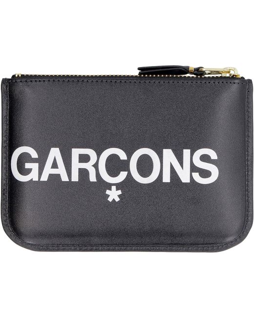 Comme des Garçons Black Logo Detail Leather Pouch