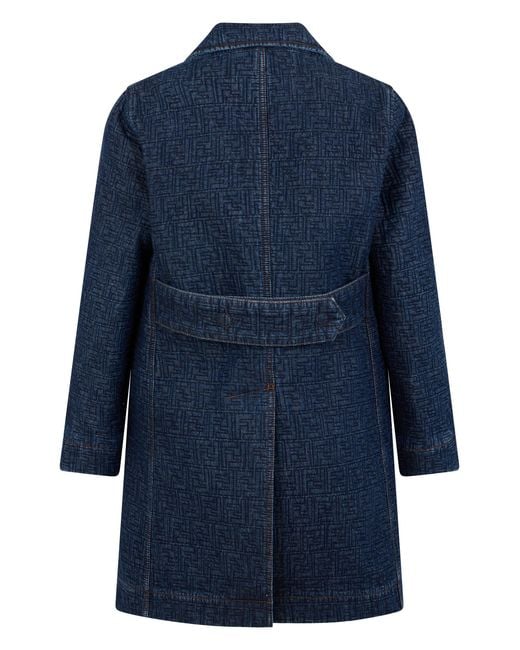 Fendi Blue Monogram Denim Jacket