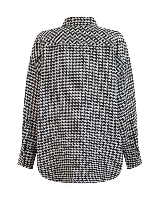 The Attico Gray Pied-De-Poule Shirt
