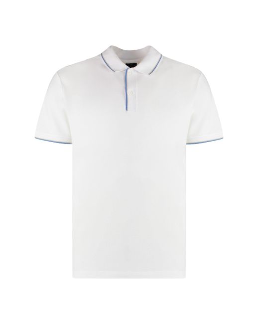 Paul & Shark White Cotton-Piqué Polo Shirt for men