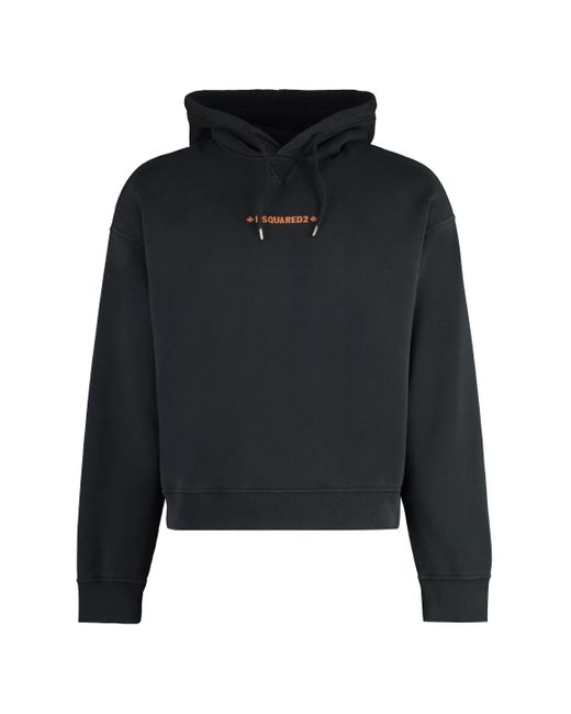 DSquared² Black Cipro Cotton Hoodie for men
