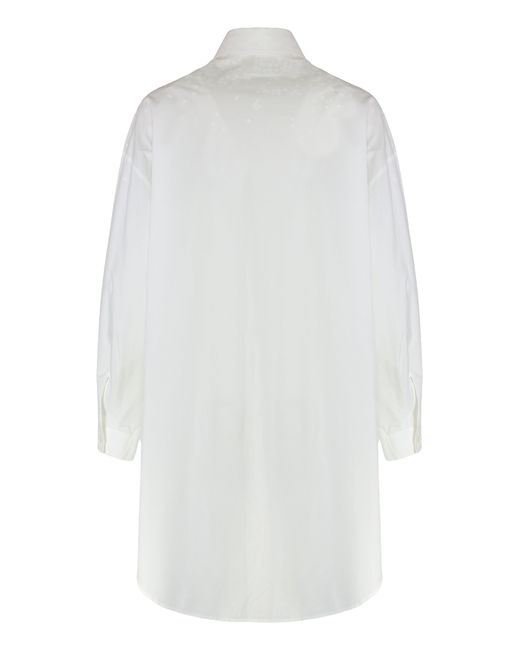 MM6 by Maison Margiela White Oversized Cotton Shirt