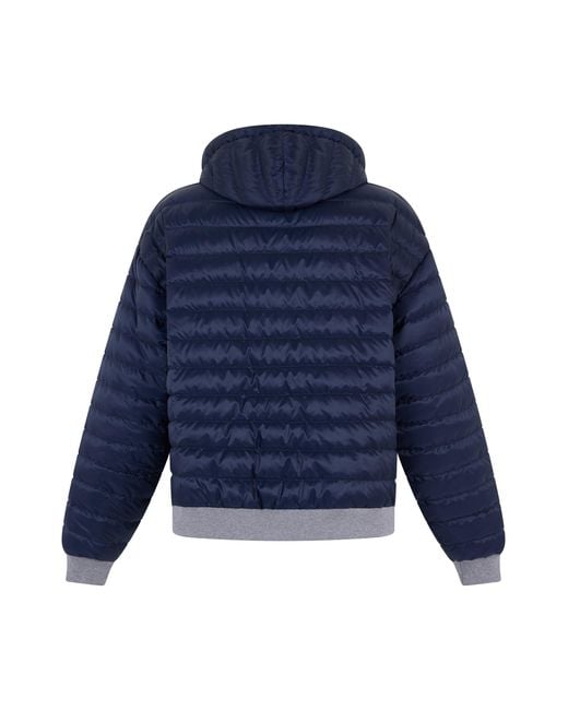 Canada Goose Blue Padded Jacket With Hood for men