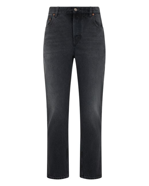Saint Laurent Blue Straight Leg Jeans