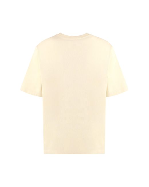 T-shirt girocollo in cotone di Maison Kitsuné in White da Uomo