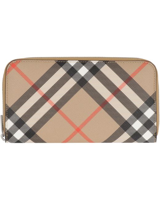 Burberry Gray Coated Canvas Wallet for men