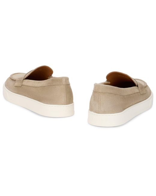 Doucal's Natural Suede Slip-On Moccasins for men