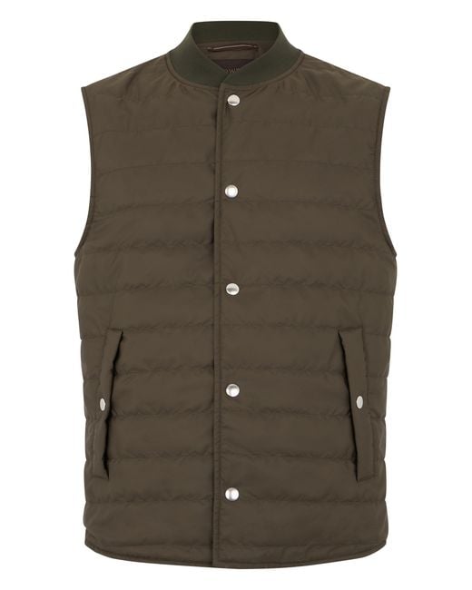 Slowear Brown Padded Vest for men