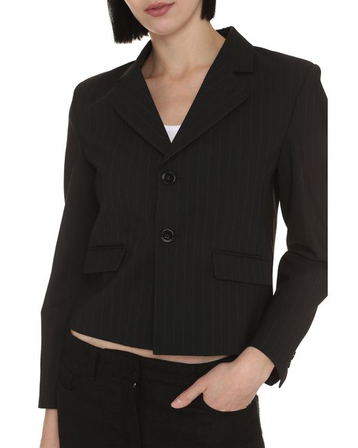 MM6 by Maison Margiela Black Single-Breasted Two-Button Jacket