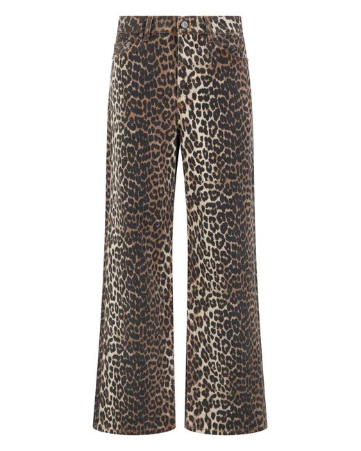 Ganni Women's Animal Print Jeans