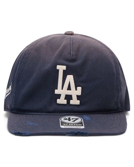 Represent Blue Cotton Cap With Embroidery for men