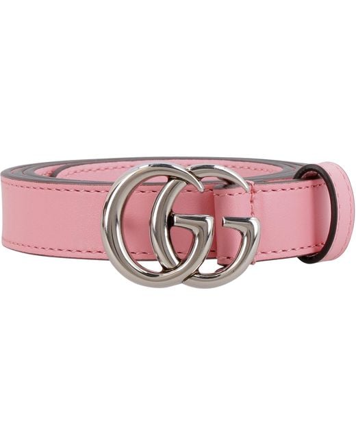 Cintura sottile con fibbia Doppia G di Gucci in Rosa | Lyst