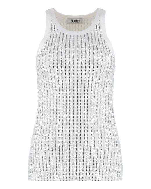 The Attico White Cotton Tank Top