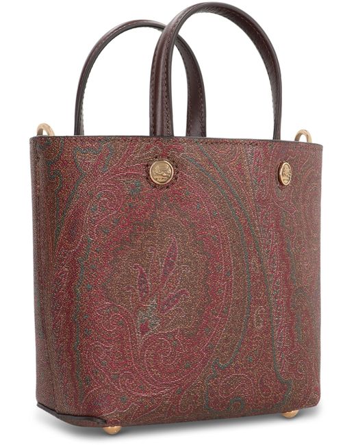 Mini shopping-bag Essential di Etro in Red
